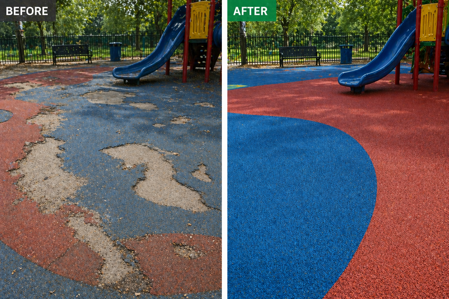 Playground resurfacing
