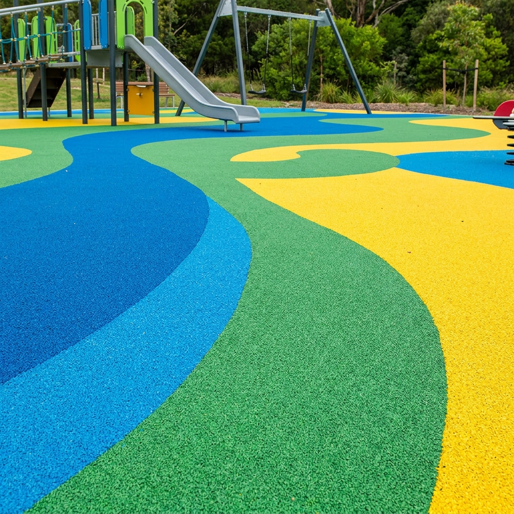 Wet pour surfacing